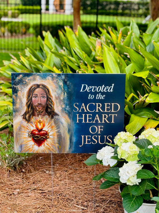 His Most Sacred Heart Outdoor Yard Sign