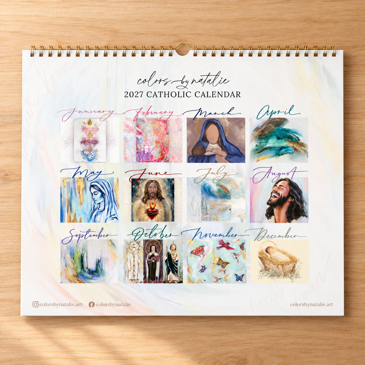 PREORDER // 2027 Colors by Natalie Catholic Calendar