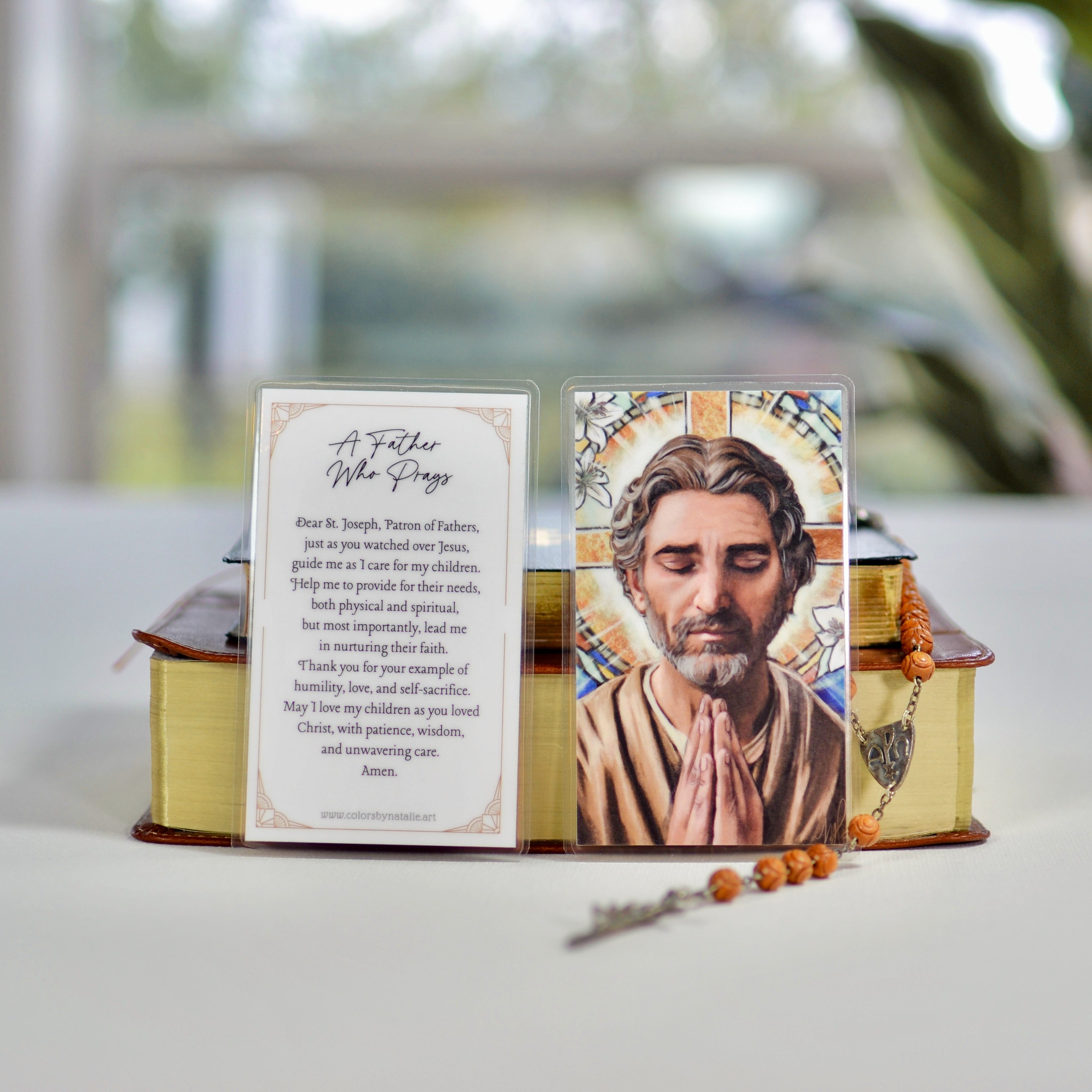 A Father Who Prays Prayer Card
