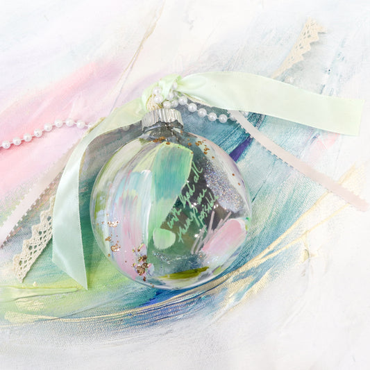 All Things Possible Hand-painted Flat Bauble Ornament