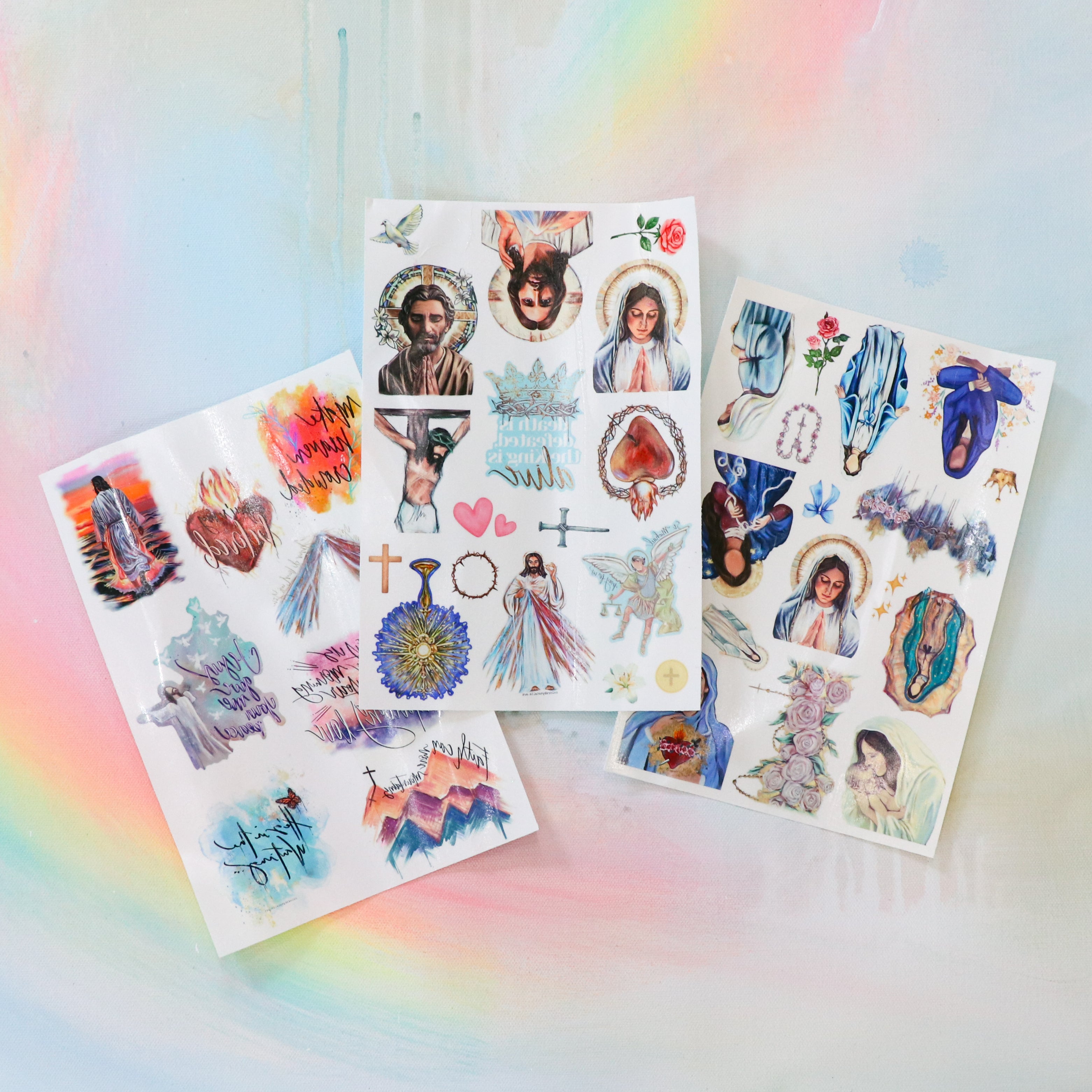 Catholic Temporary Tattoo Set