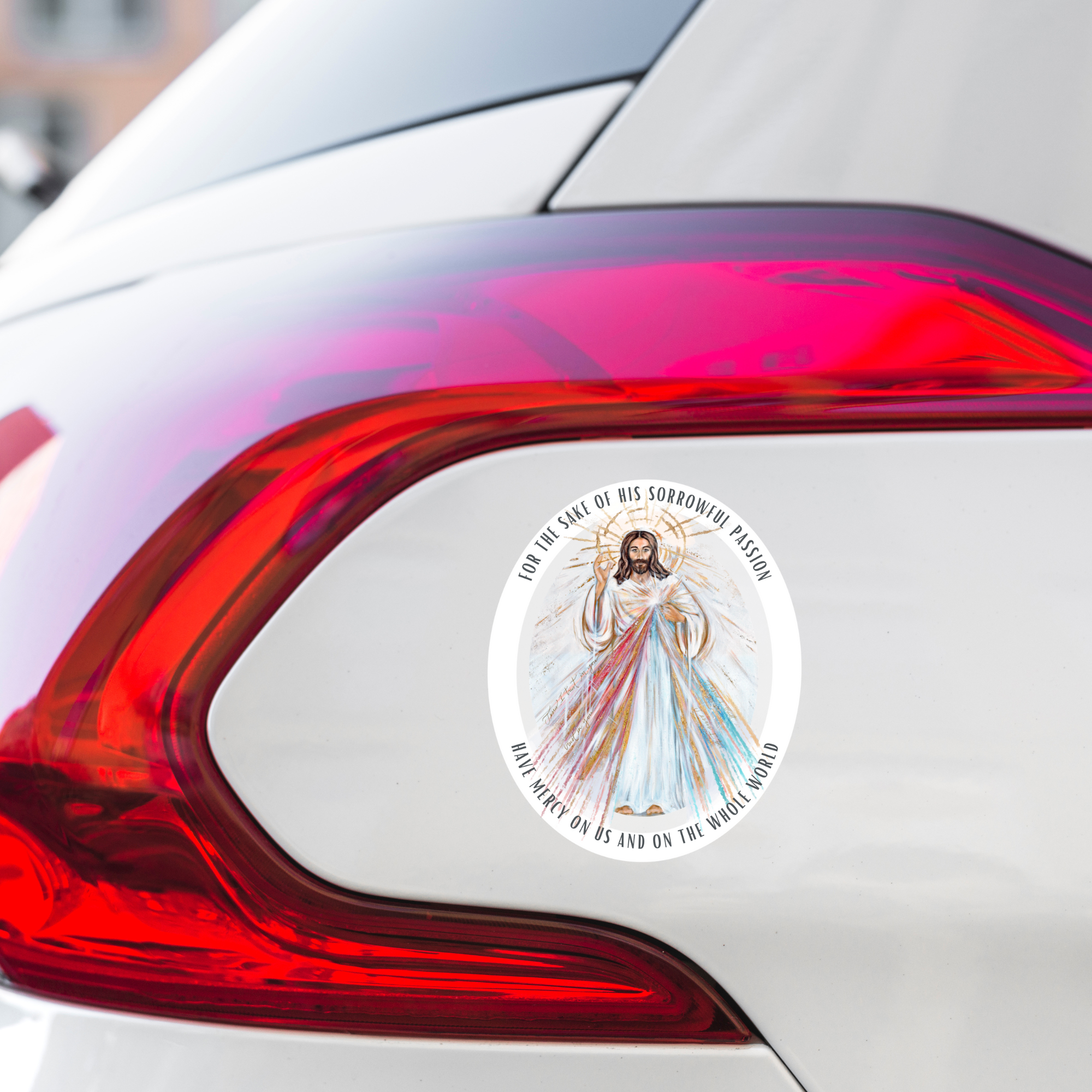 Divine Mercy Car Decal