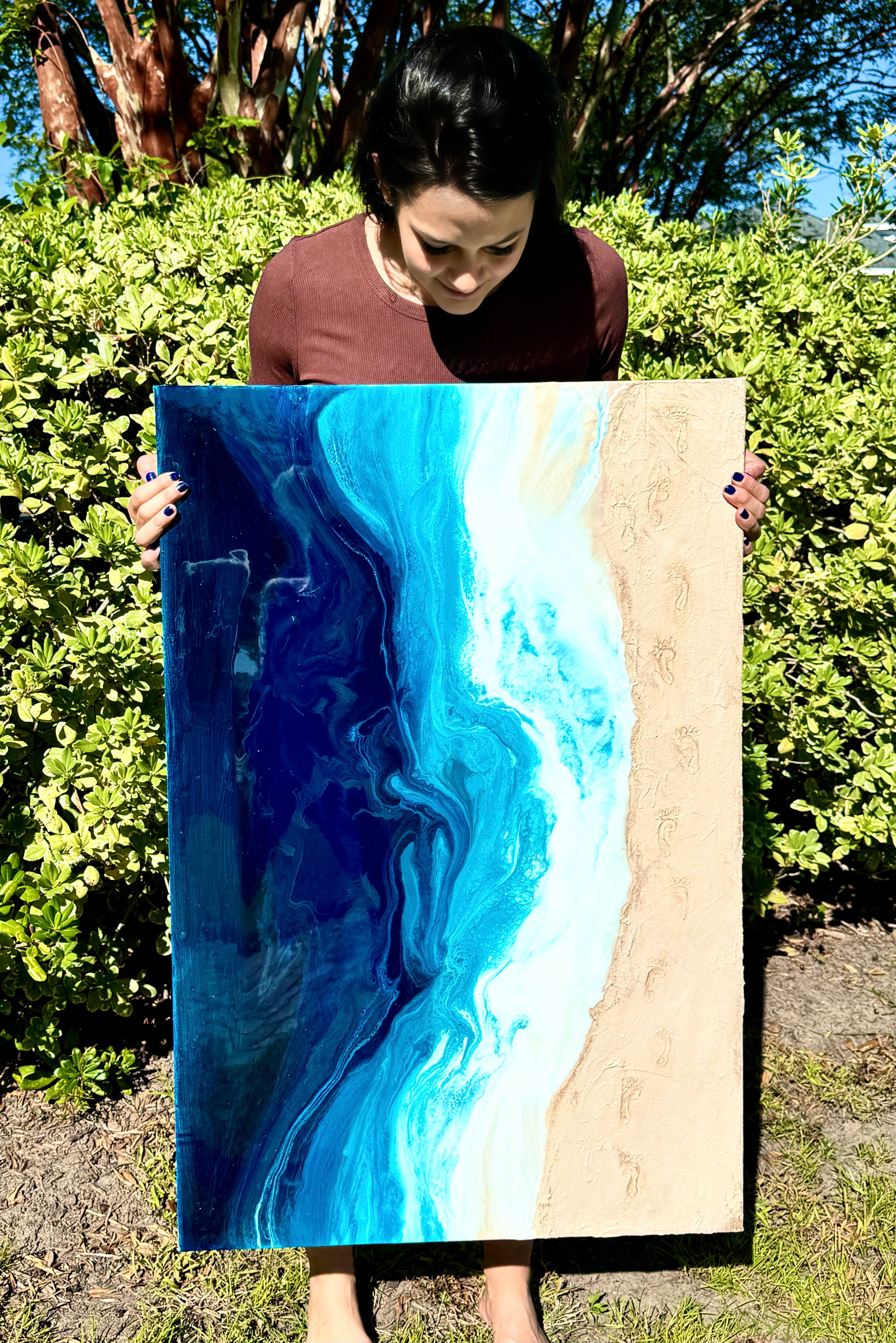 Footprints in The Sand Fine Art Print