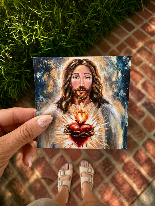 His Most Sacred Heart - Square Card