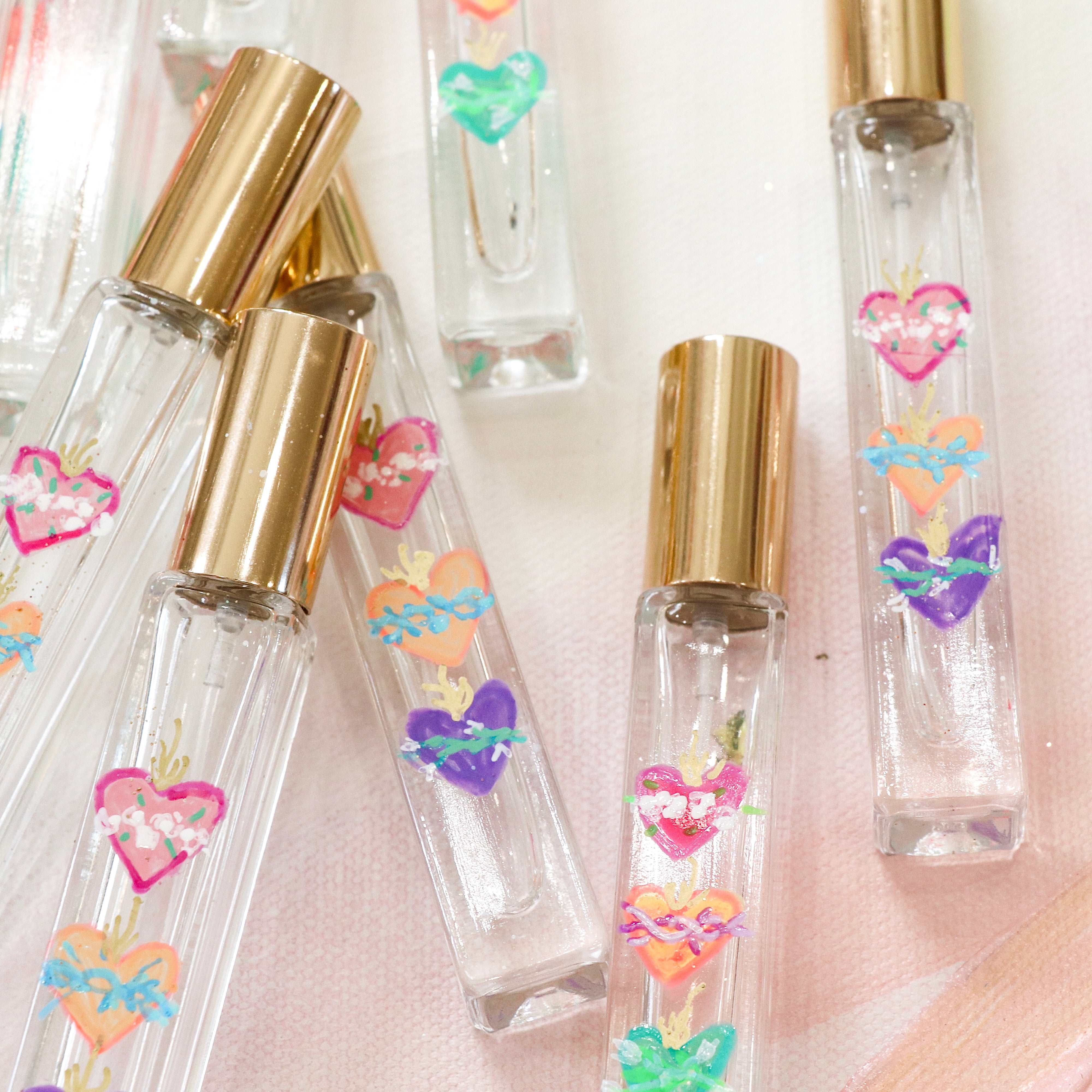 Three Hearts Holy Water Spray Bottles