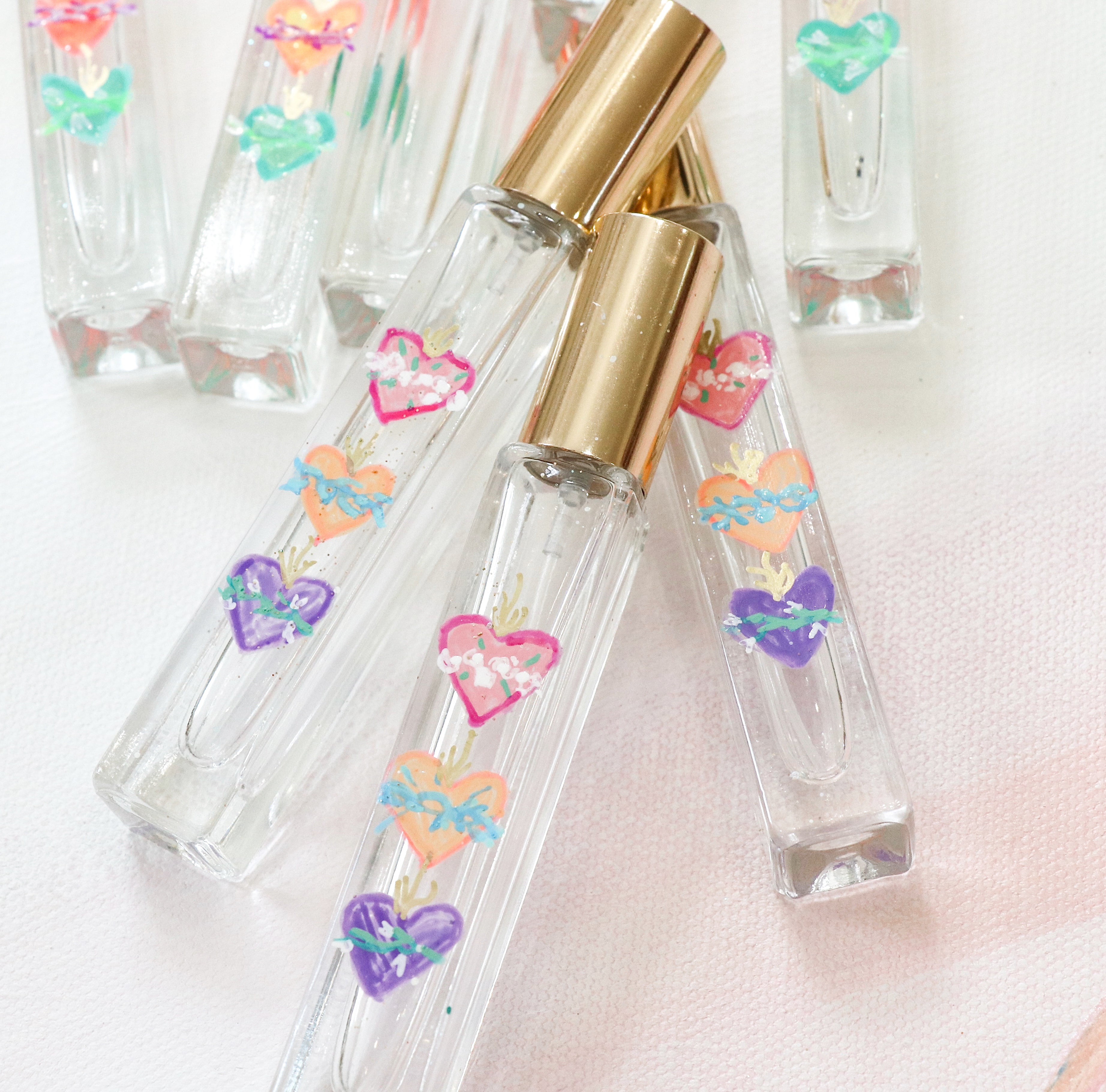 Three Hearts Holy Water Spray Bottles