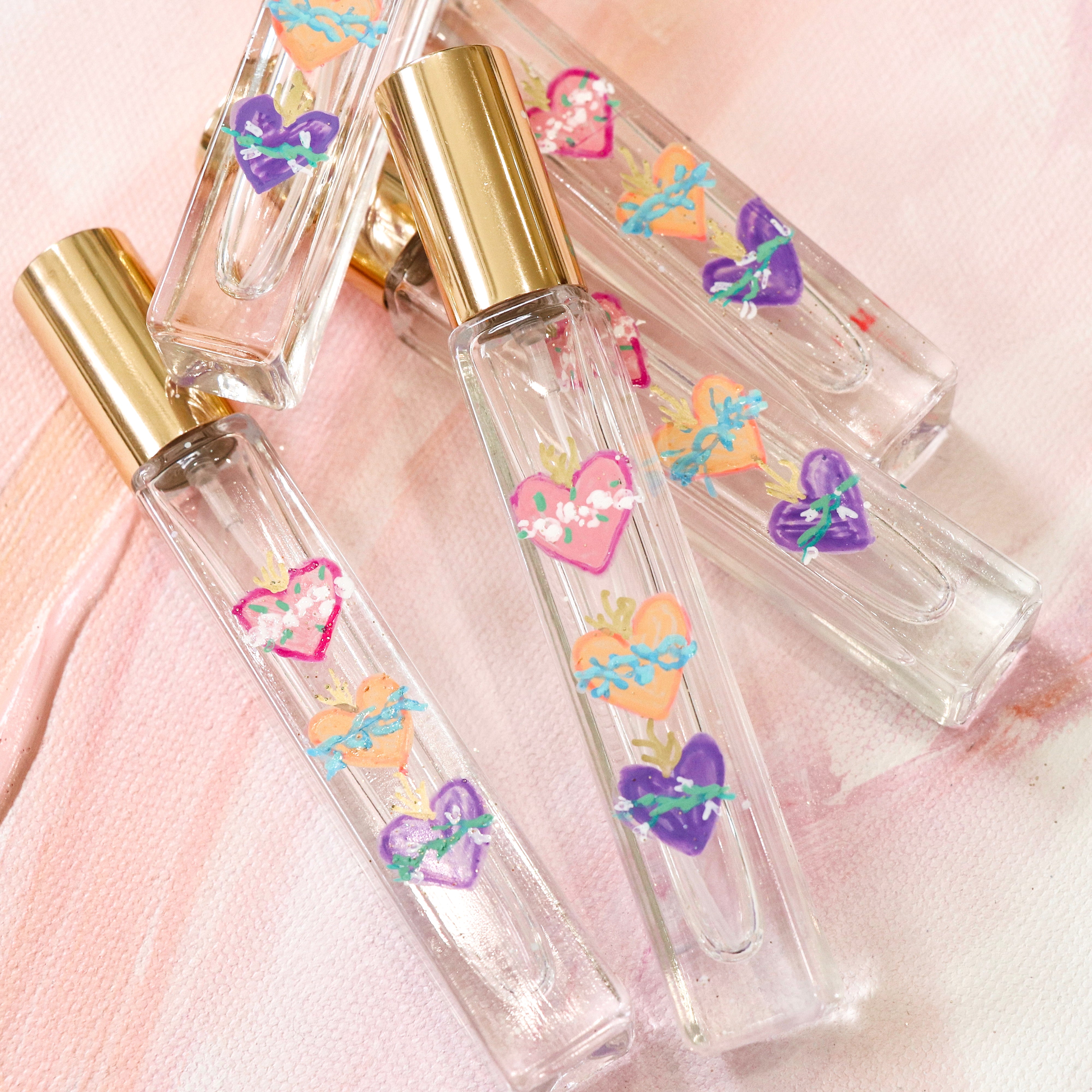 Three Hearts Holy Water Spray Bottles