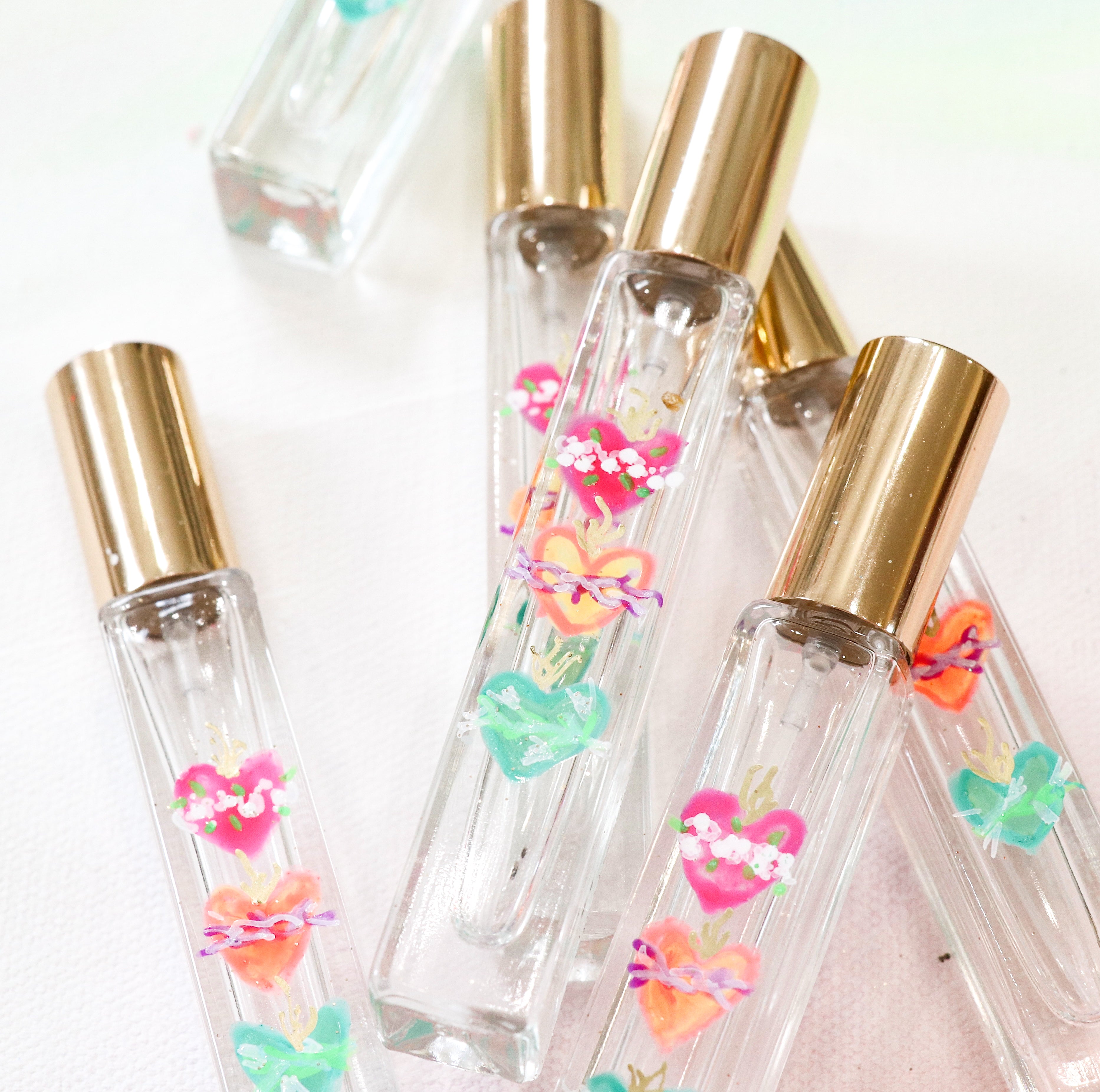 Three Hearts Holy Water Spray Bottles