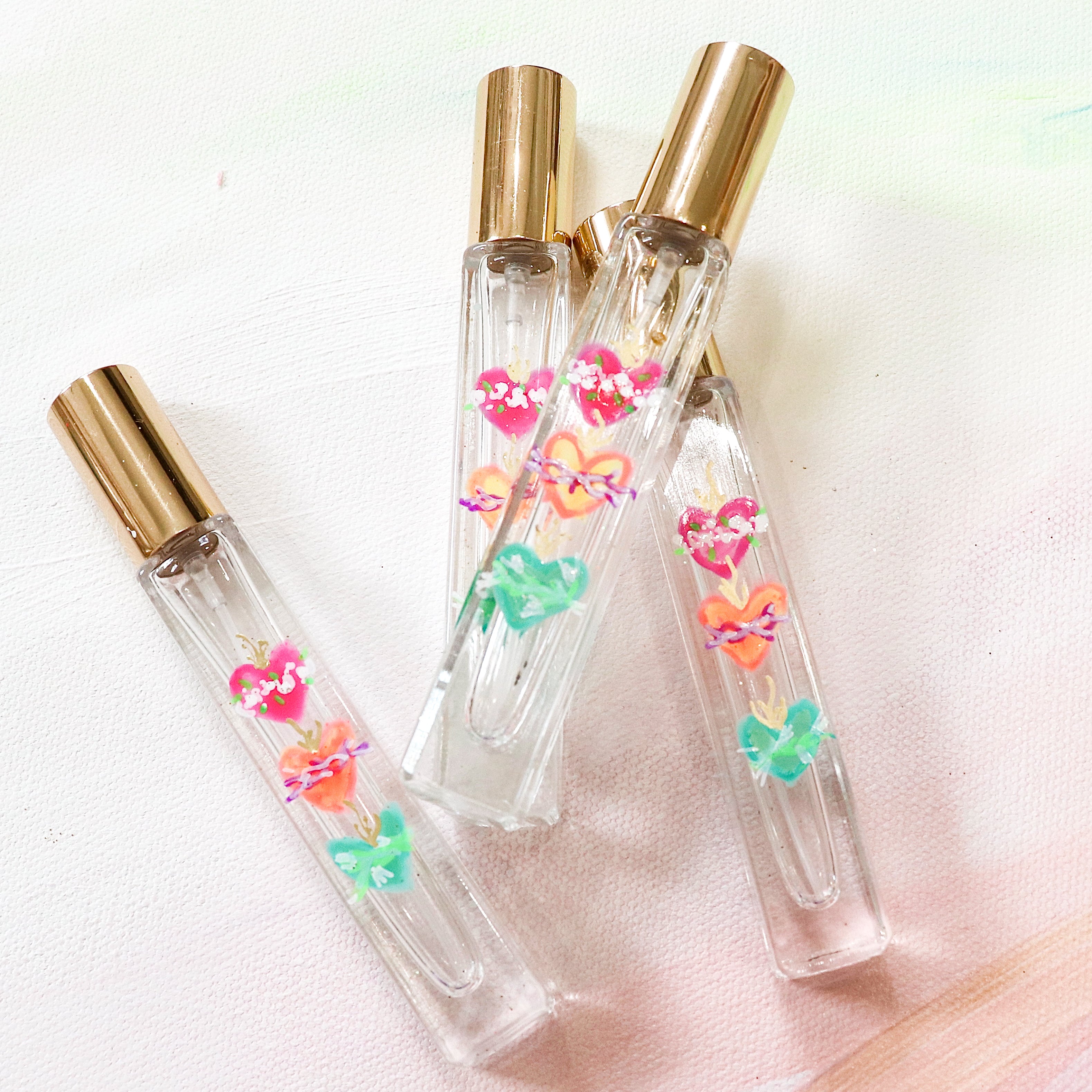 Three Hearts Holy Water Spray Bottles