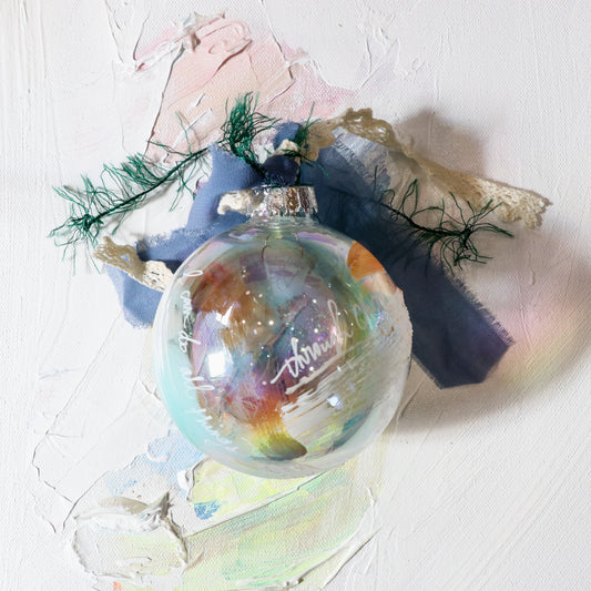 All Things Through Christ Hand-painted Ornament