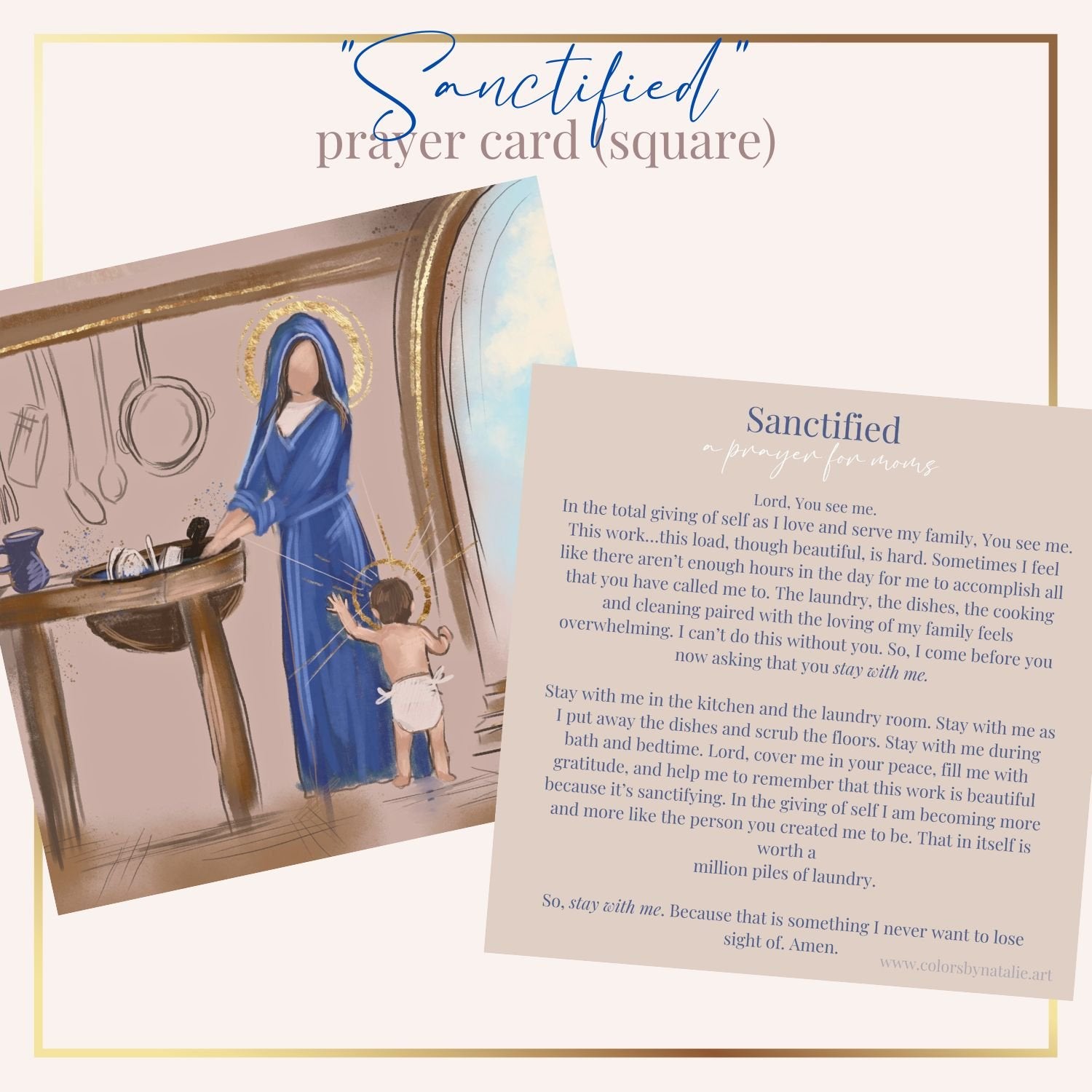 Sanctified 4x4" Square Card