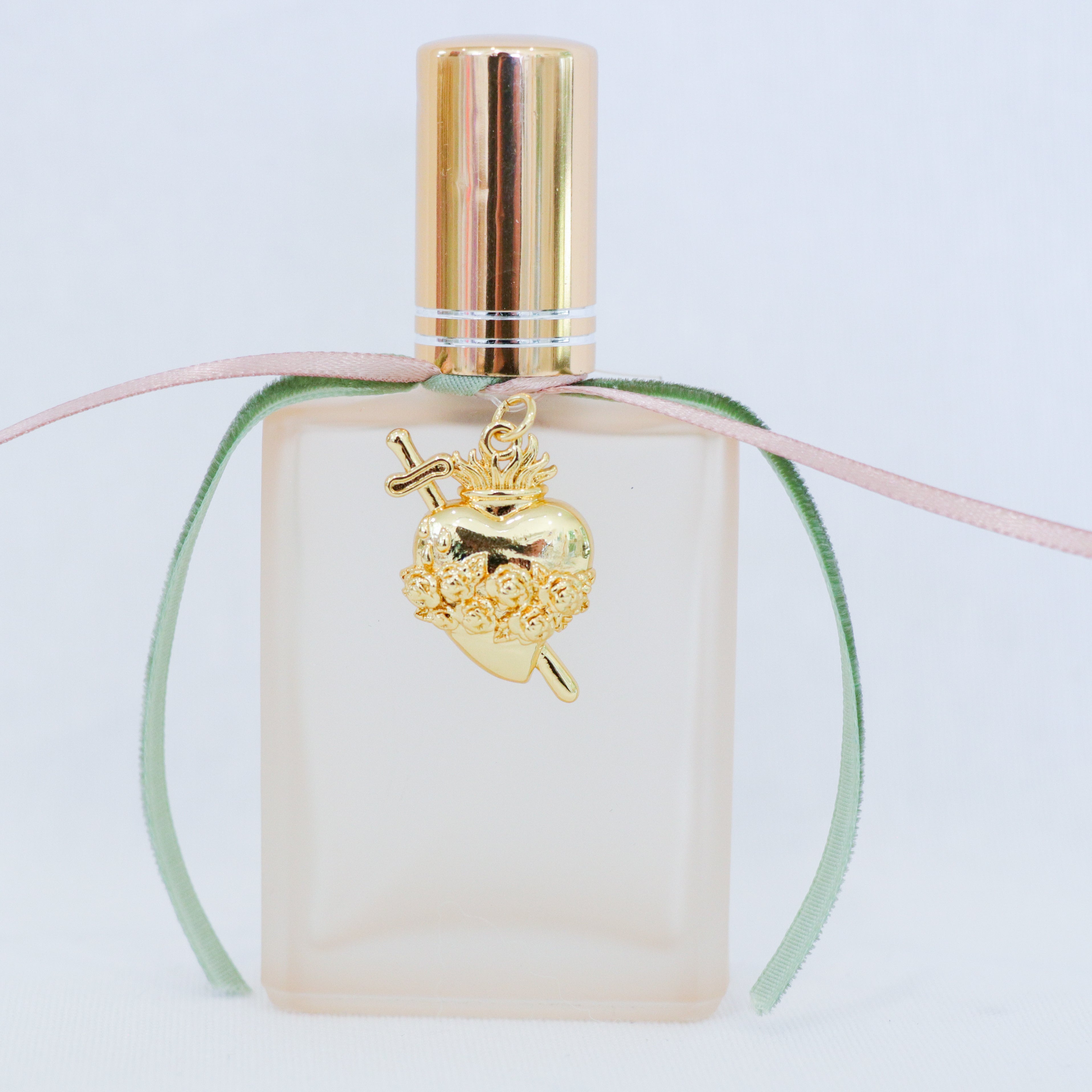 Immaculate Heart in Peaches and Greens | Handmade Holy Water Spray