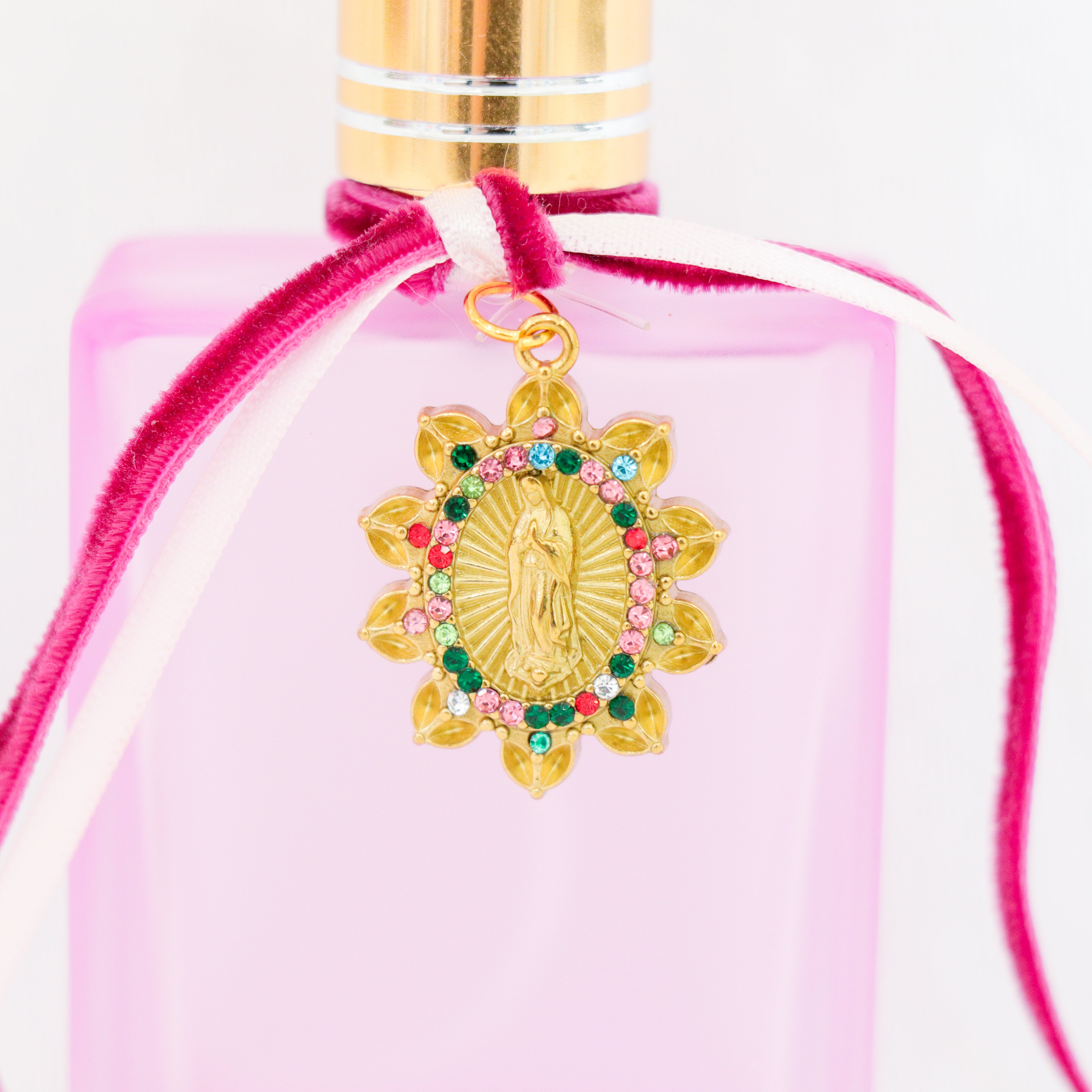 Our Lady of Guadalupe in Pink | Handmade Holy Water Spray