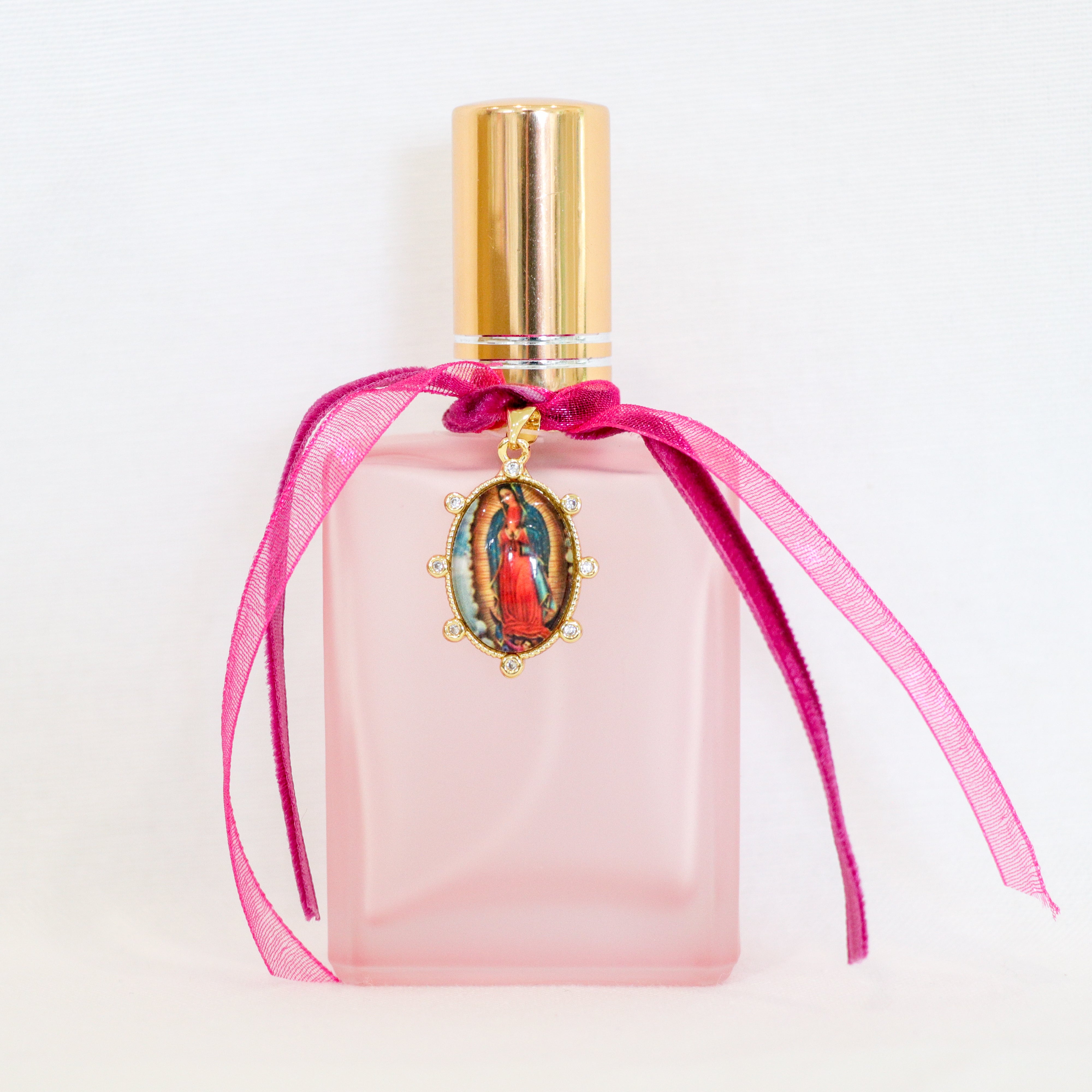 Our Lady of Guadalupe in Pinks | Handmade Holy Water Spray