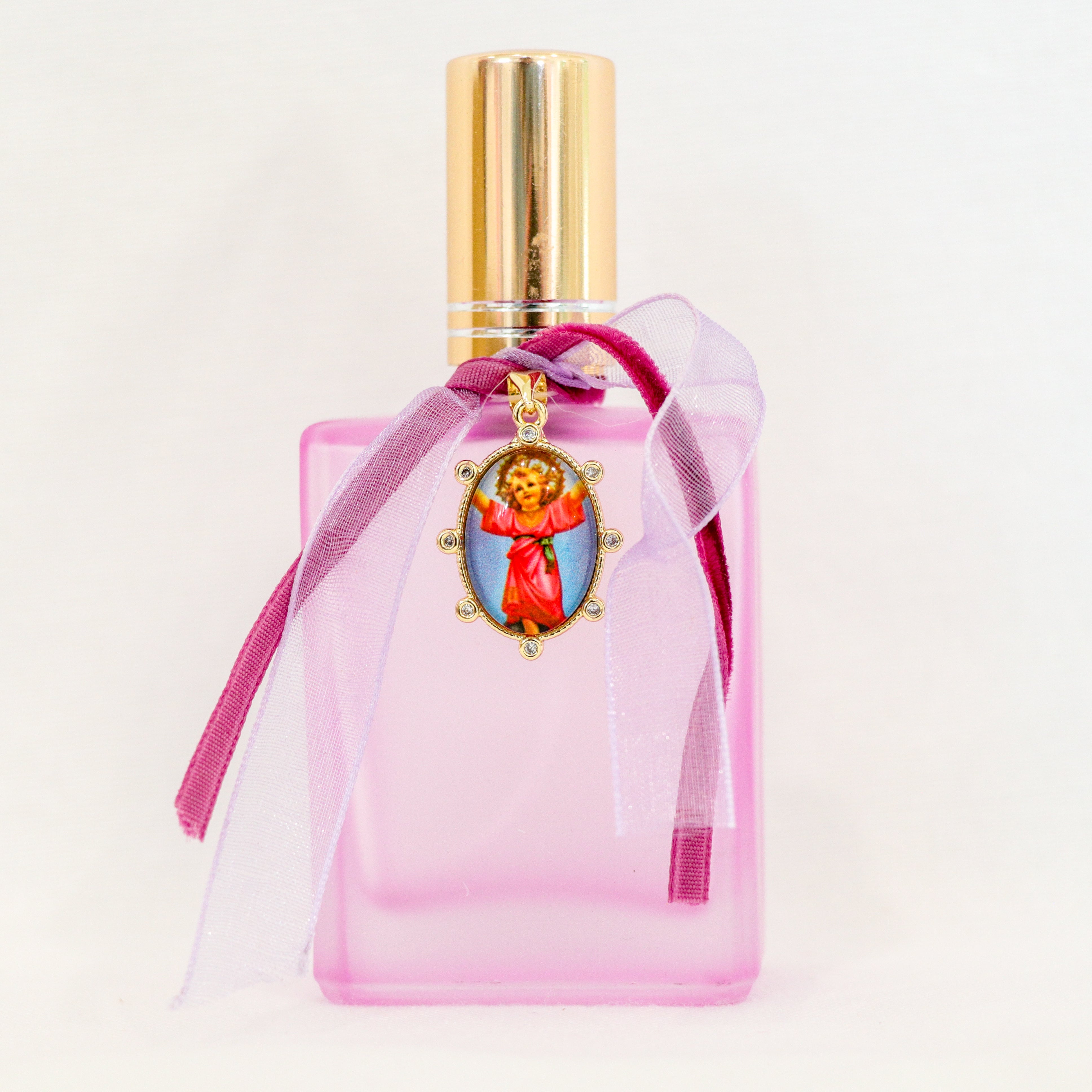 Infant Jesus in Pinks | Handmade Holy Water Spray