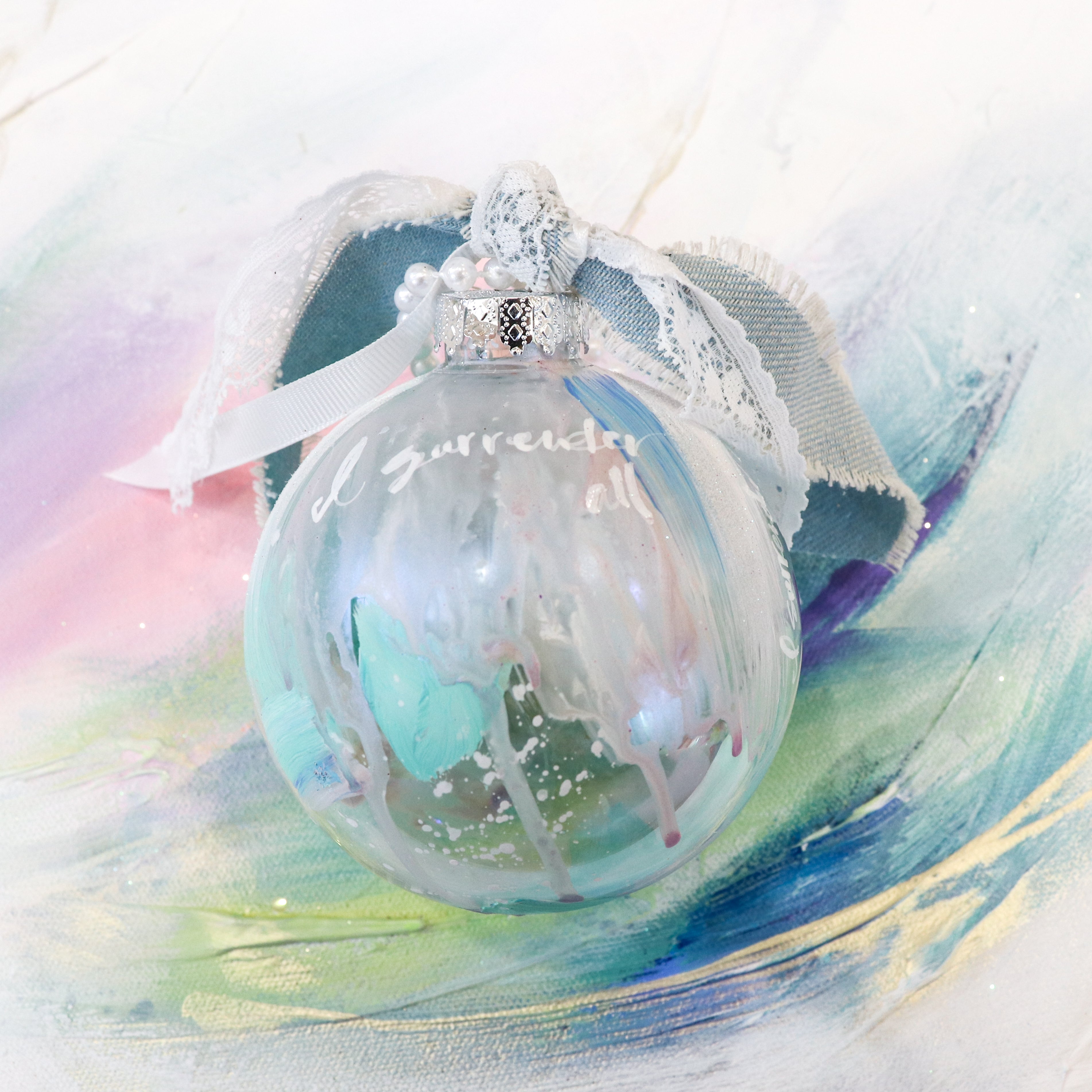 I Surrender All Hand-painted Ornament