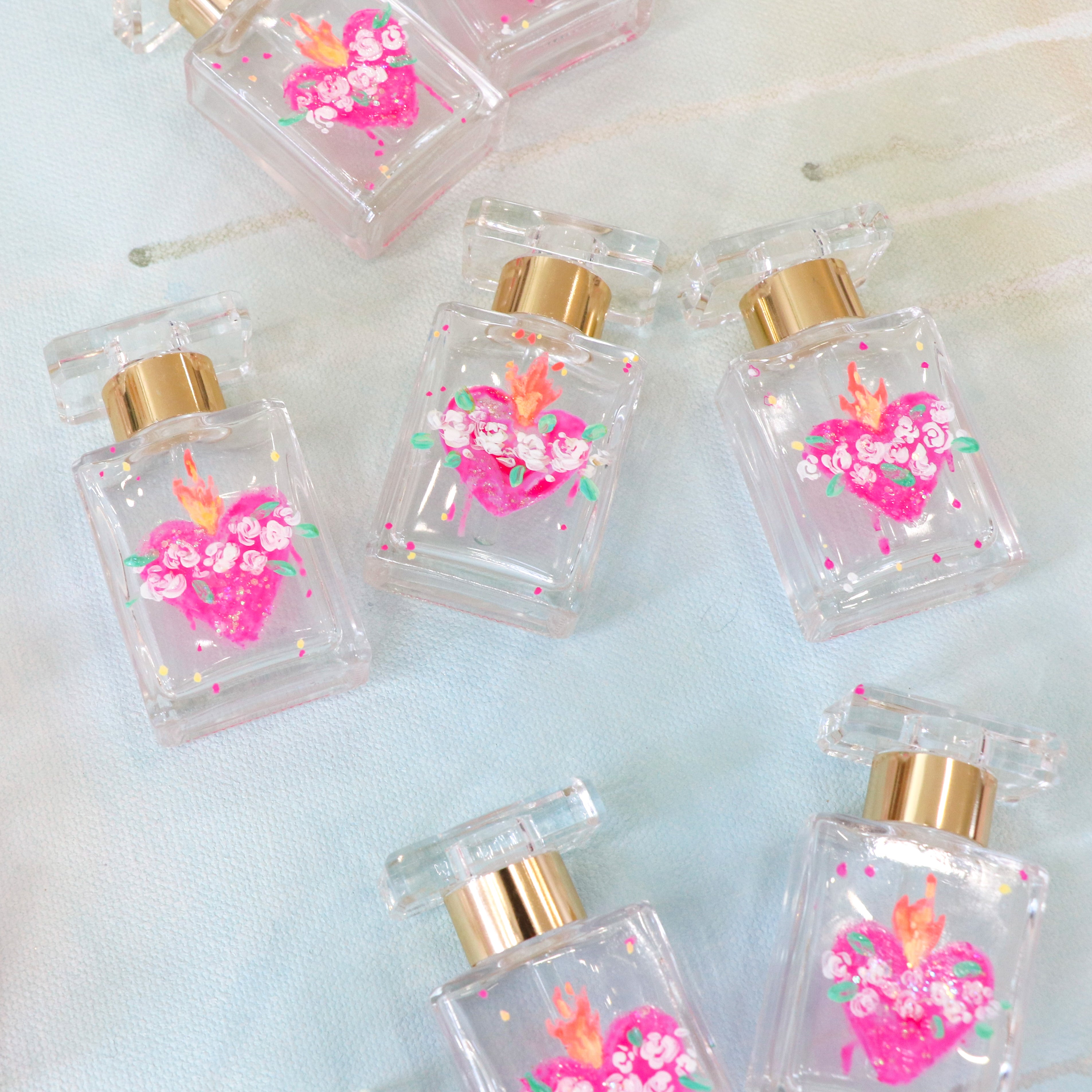 Immaculate Heart in Pastels | Hand Painted Holy Water Vessel