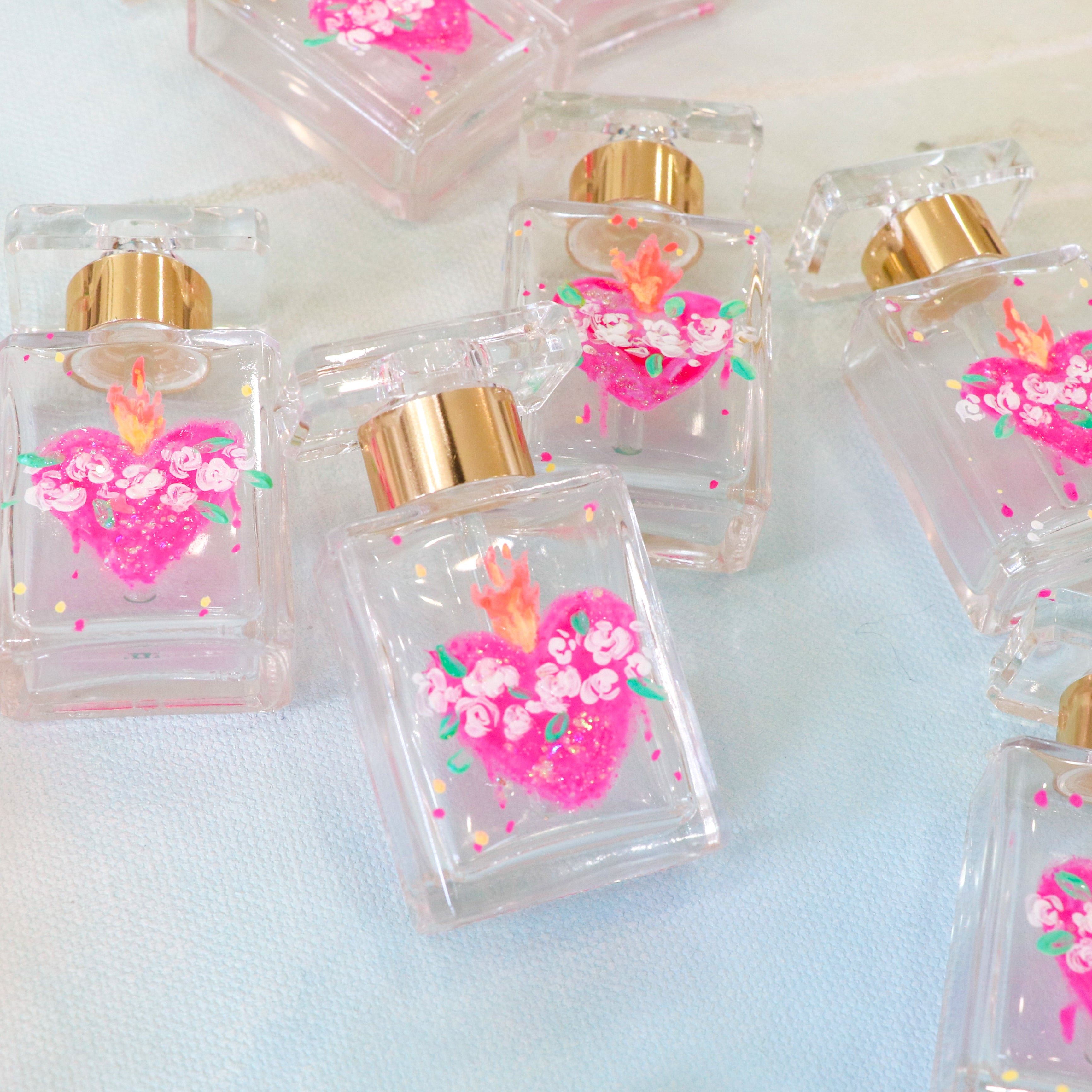 Immaculate Heart in Pastels | Hand Painted Holy Water Vessel