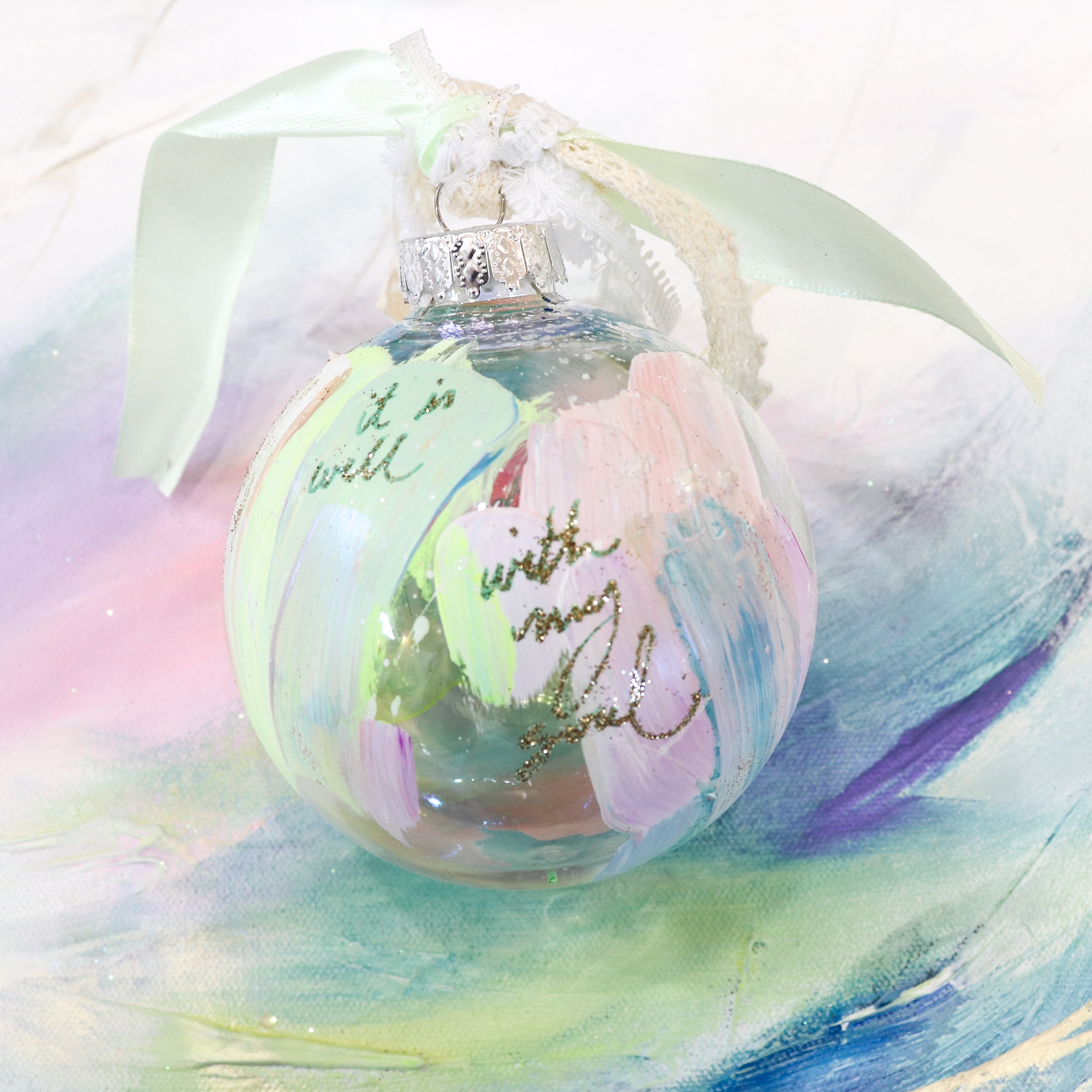 It Is Well With My Soul Hand-painted Ornament