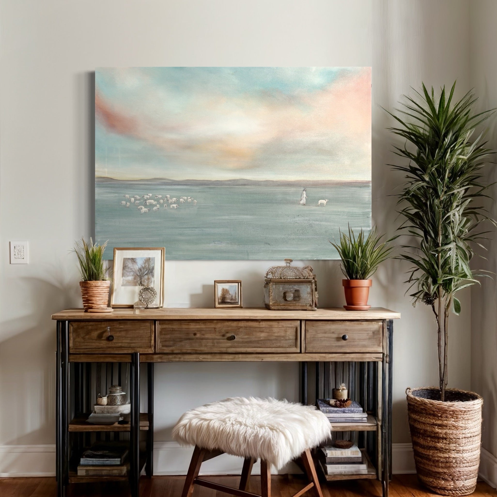 Jesus Leaves the 99 Fine Art Print