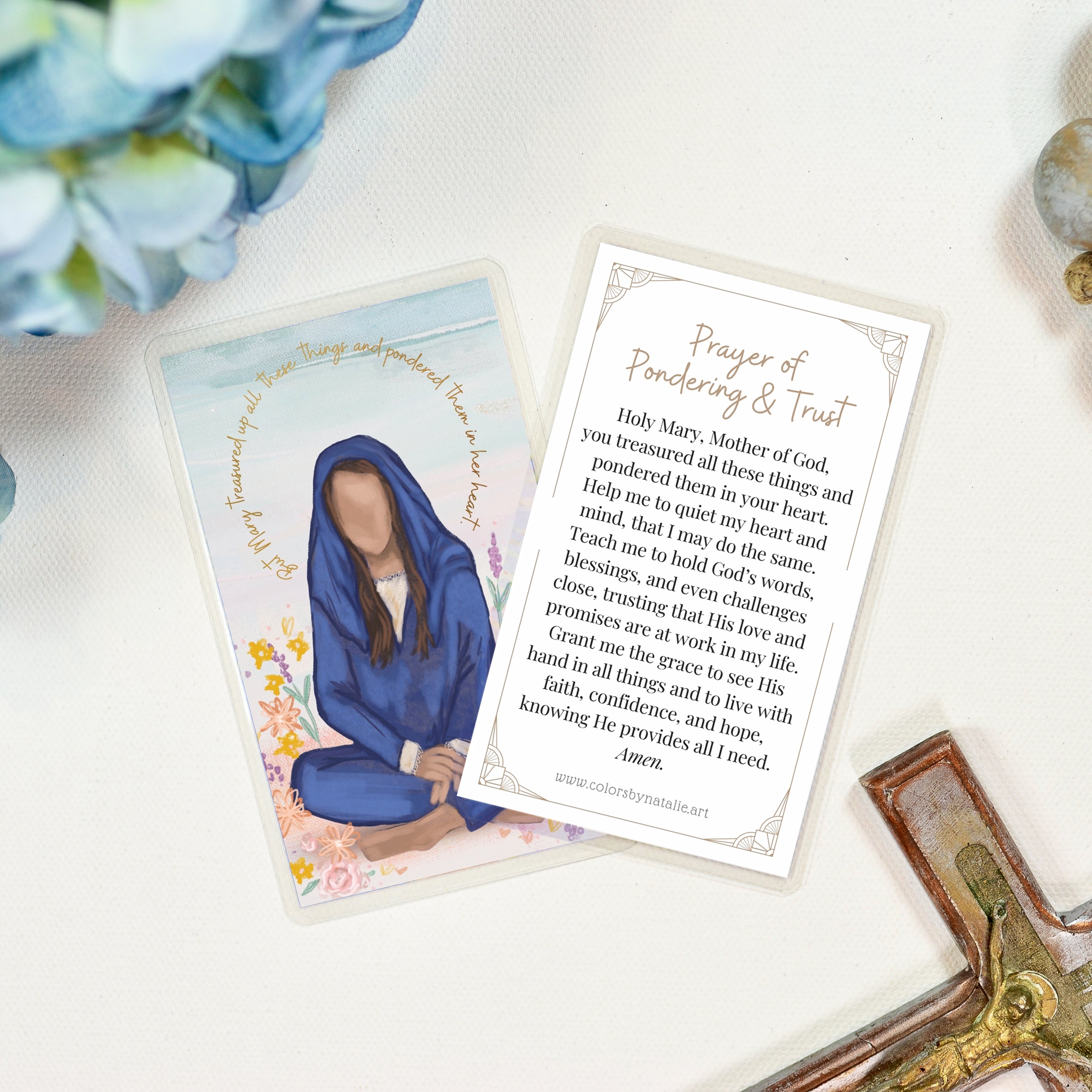 Luke 2:19 Marian Prayer Card