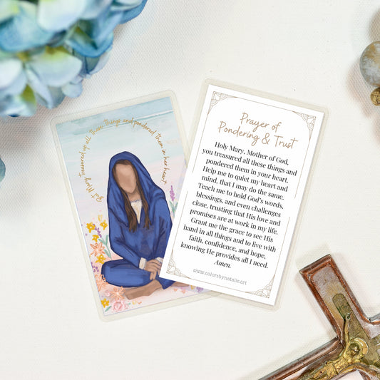 Luke 2:19 Marian Prayer Card