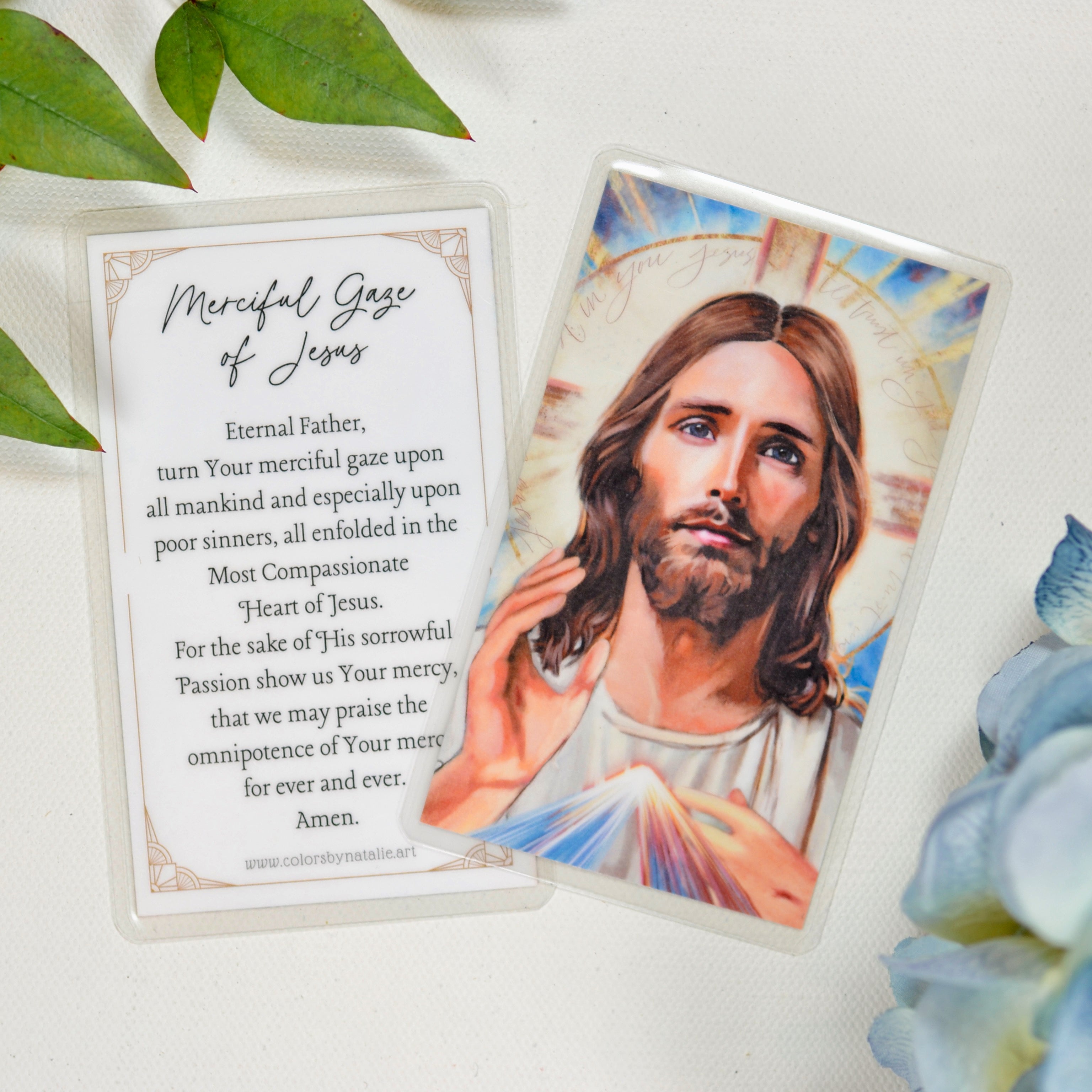 Merciful Gaze of Jesus Prayer Card