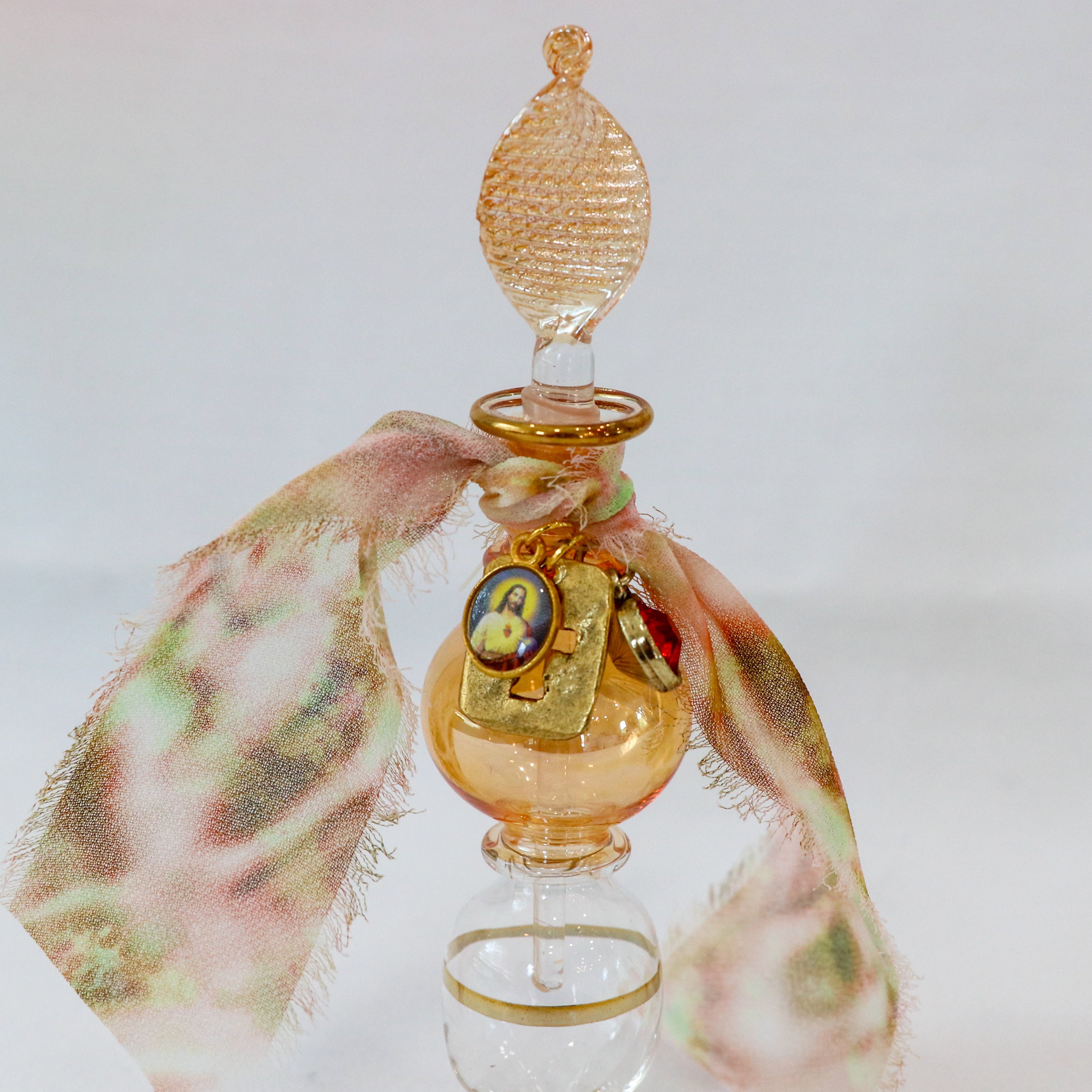 Cross of the Sacred Heart | Handmade Holy Water Vessel