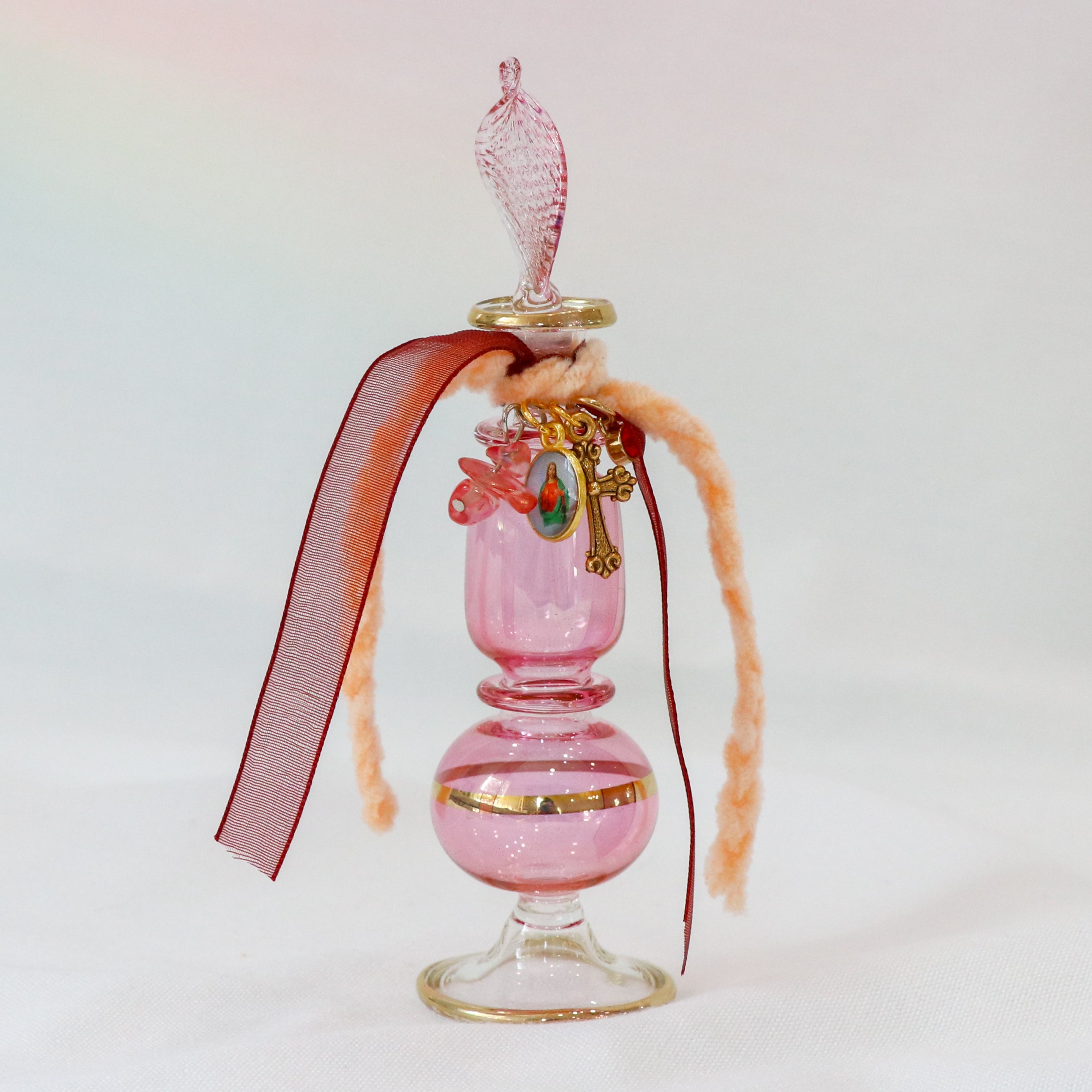 Sacred Heart in Pink | Handmade Holy Water Vessel