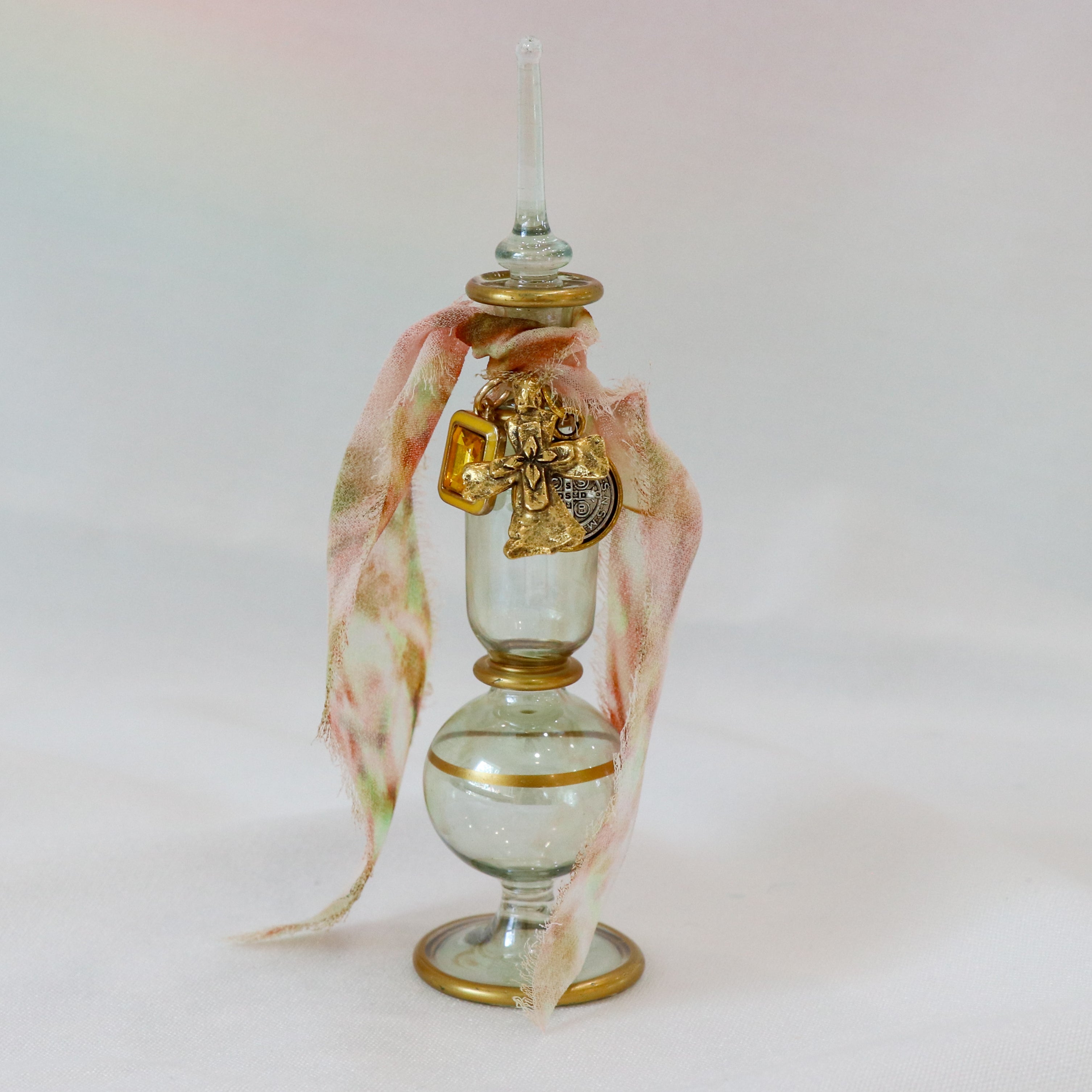 St. Benedict and the Cross | Handmade Holy Water Vessel