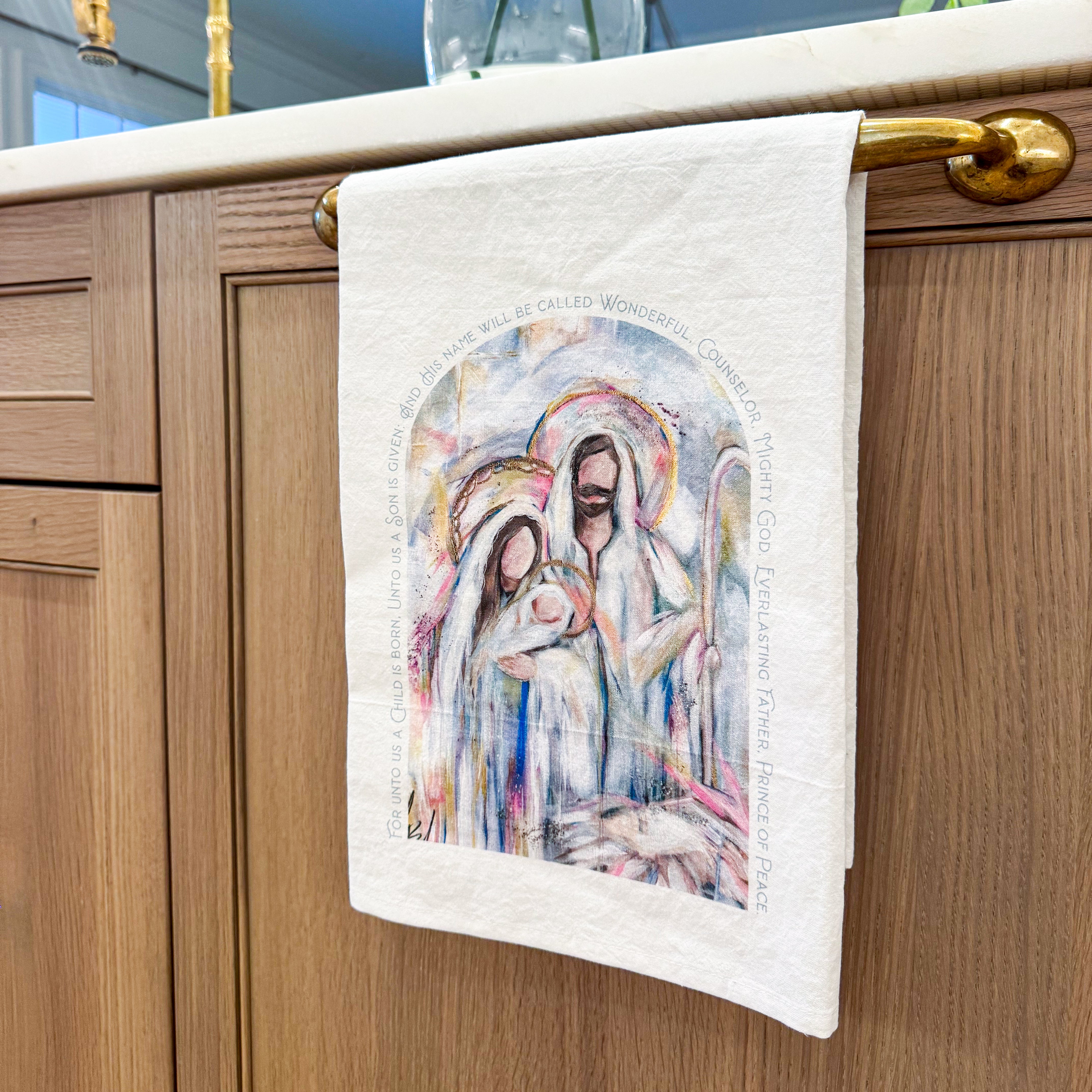 Light of the World White Flour Sack Tea Towel