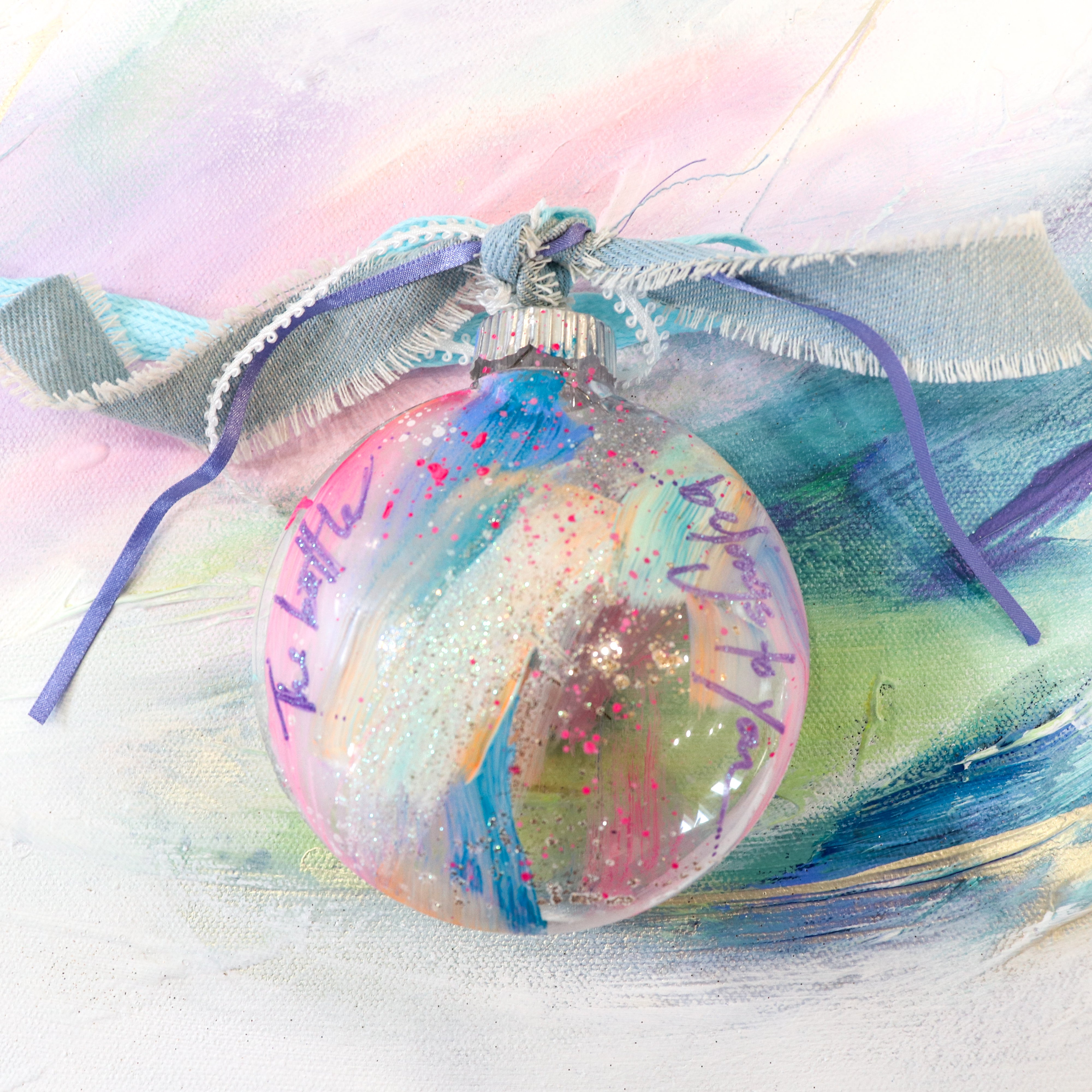 The Battle Belongs Hand-painted Flat Bauble Ornament