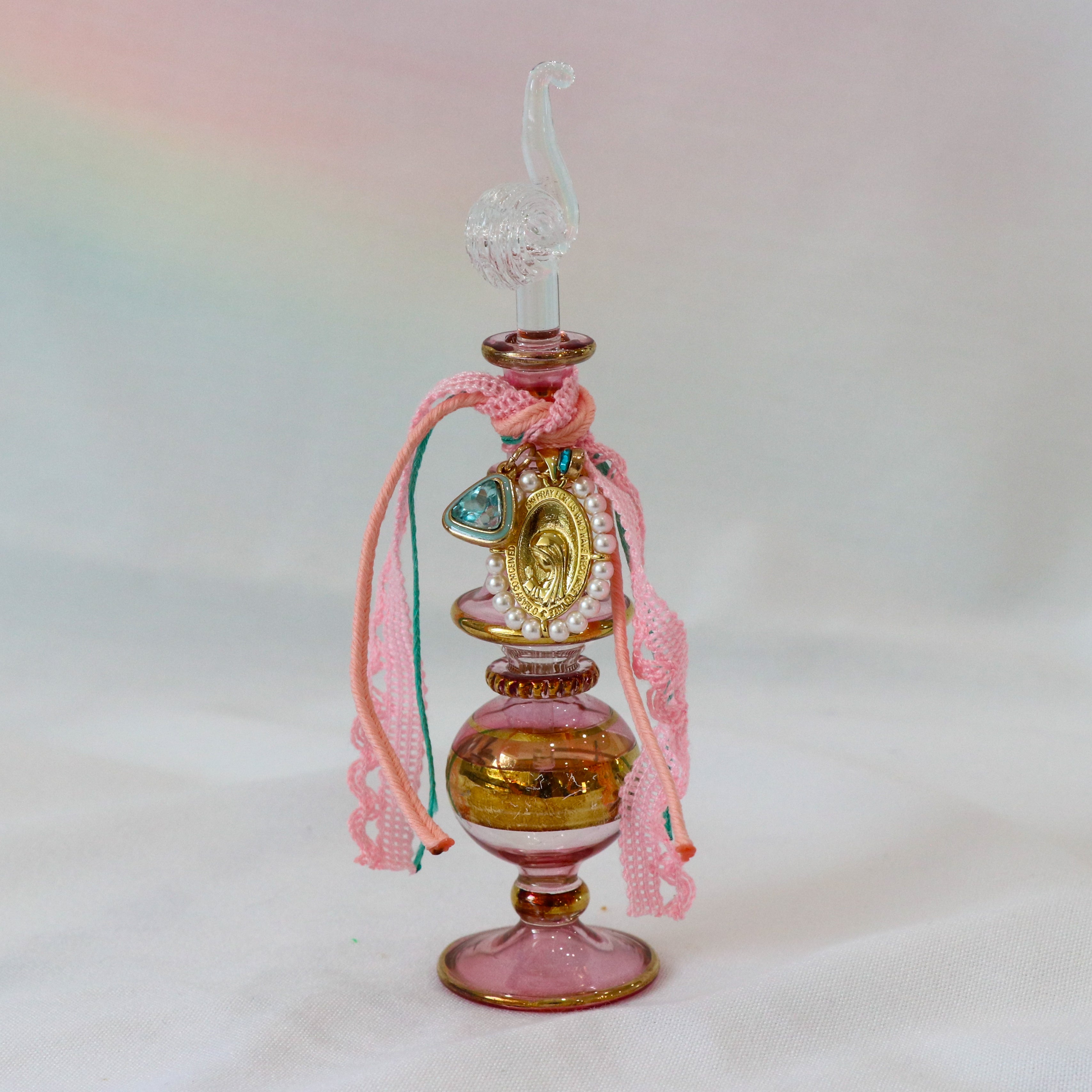 Virgin Mary in Pink | Handmade Holy Water Vessel