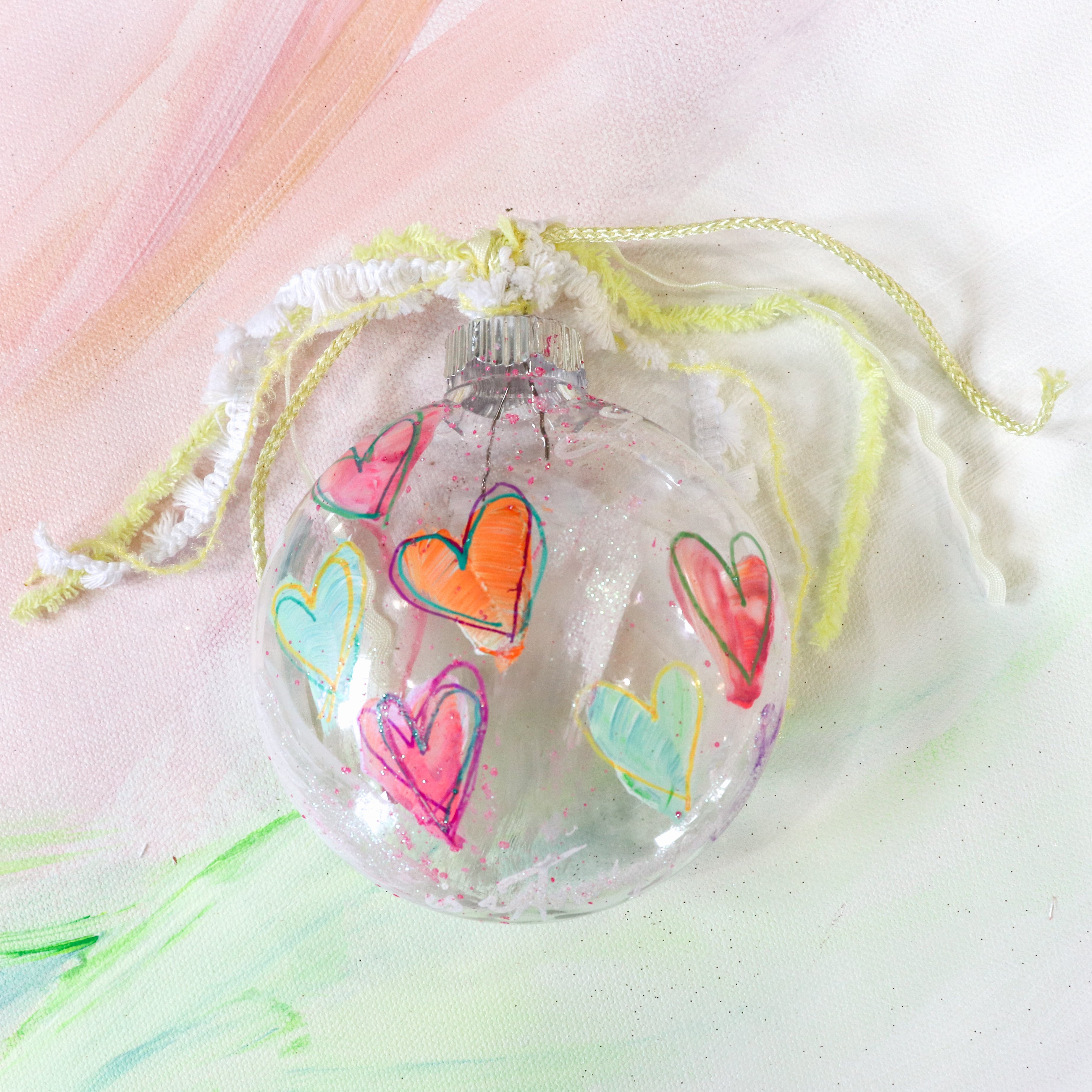 Your Love Is Extravagant Hand-painted Flat Bauble Ornament
