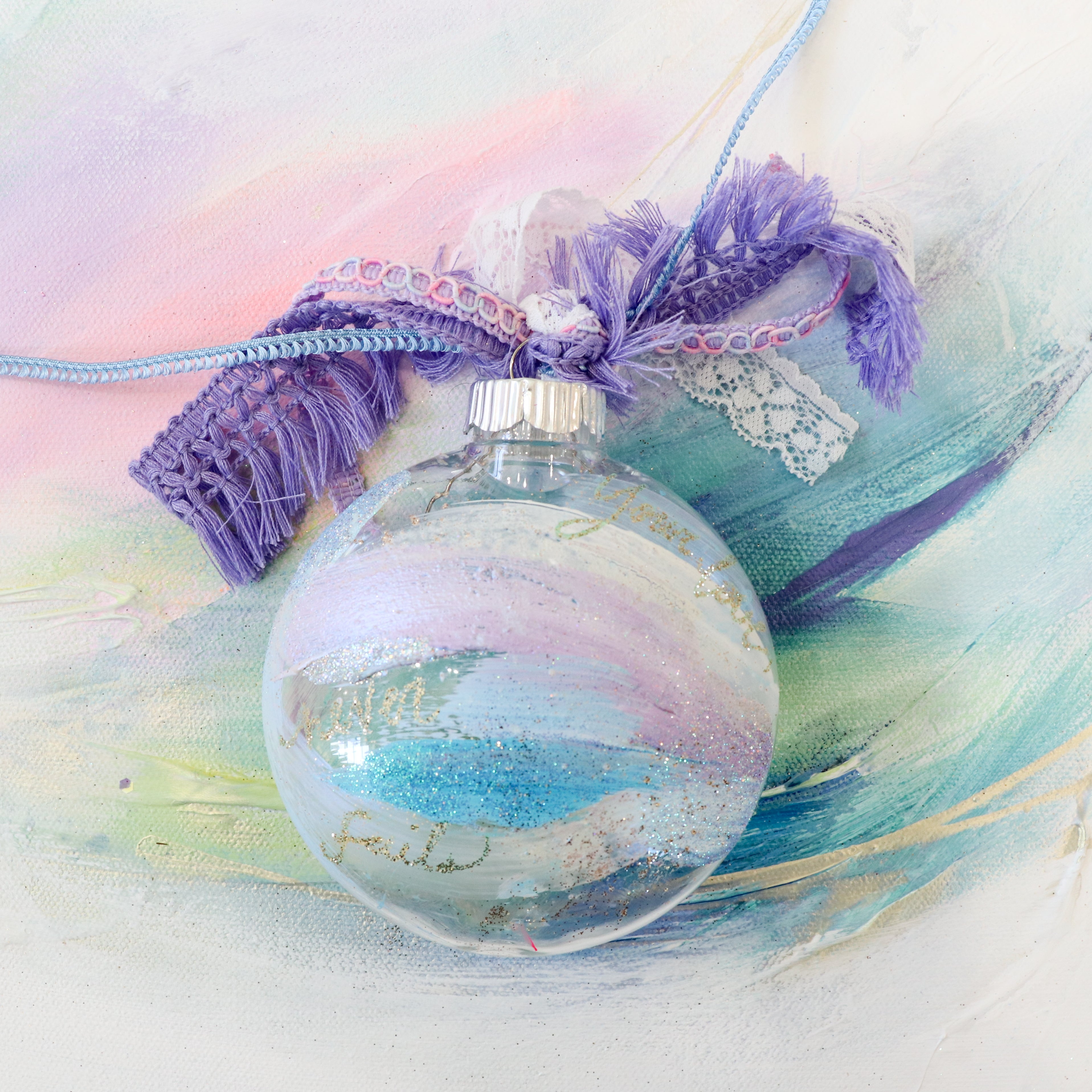 Your Love Never Fails Hand-painted Flat Bauble Ornament